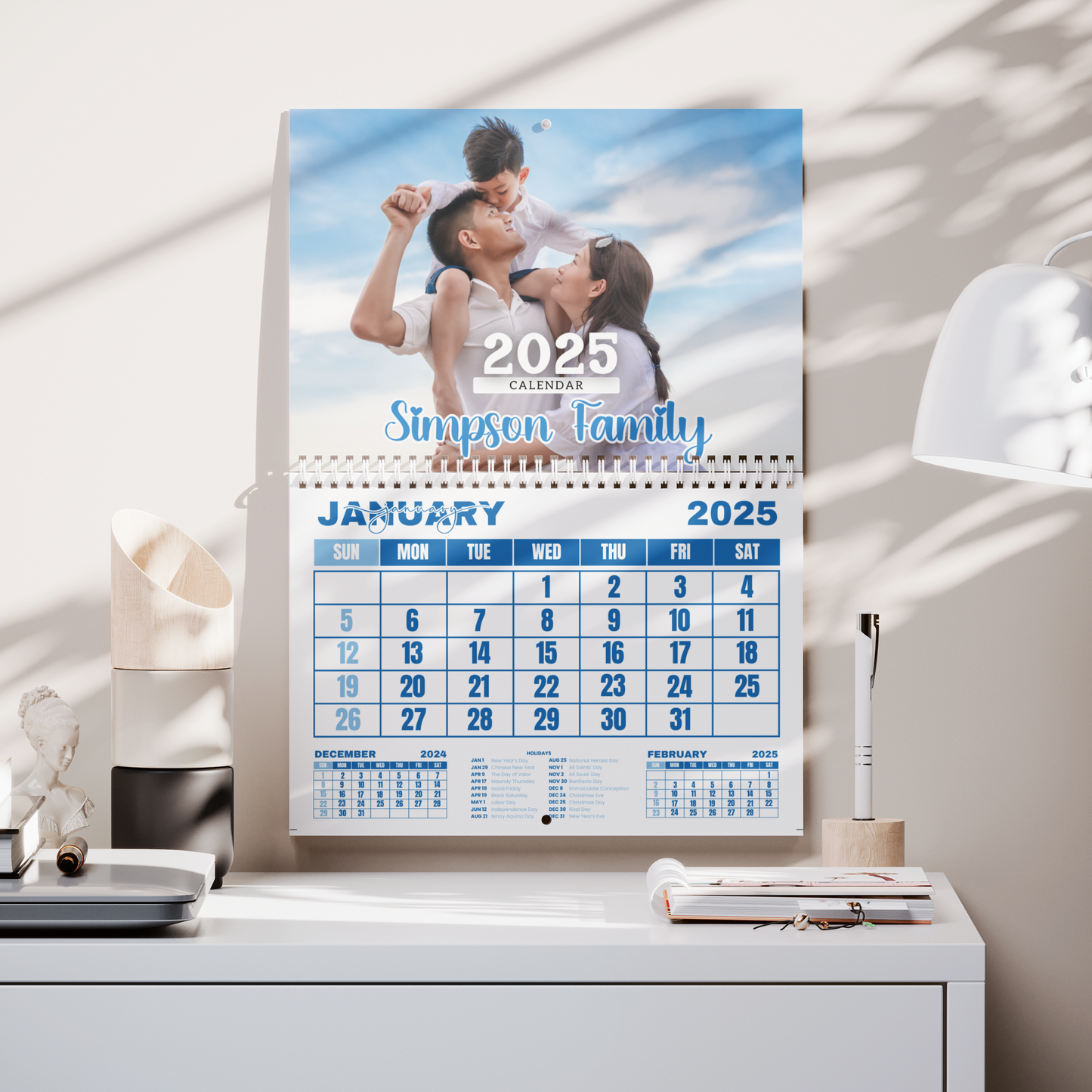 Customized Family Photo Calendar