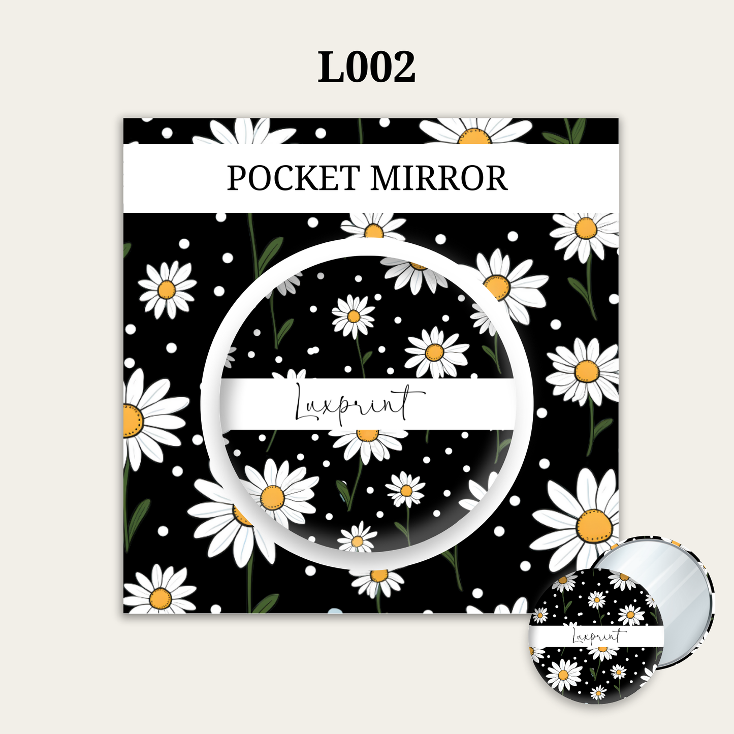 Customized Pocket Mirror | BLACK
