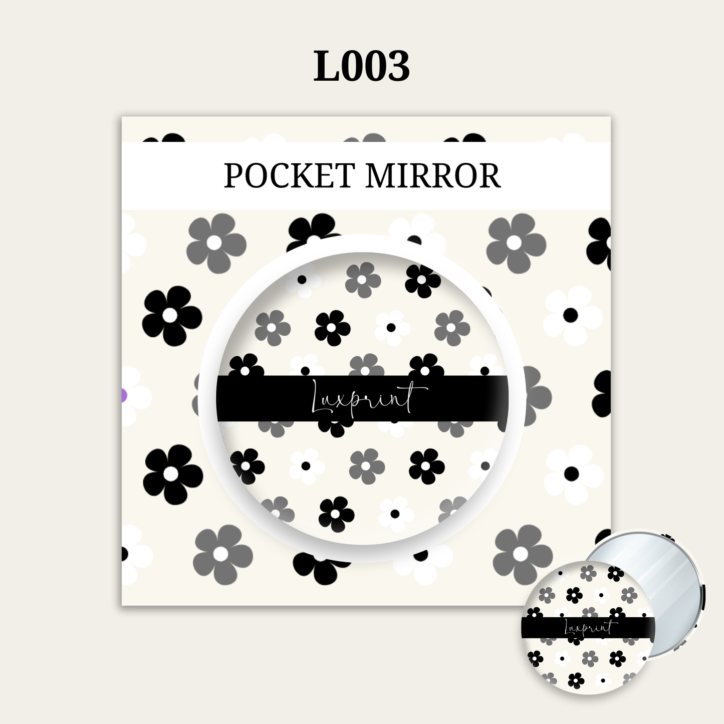 Customized Pocket Mirror | BLACK