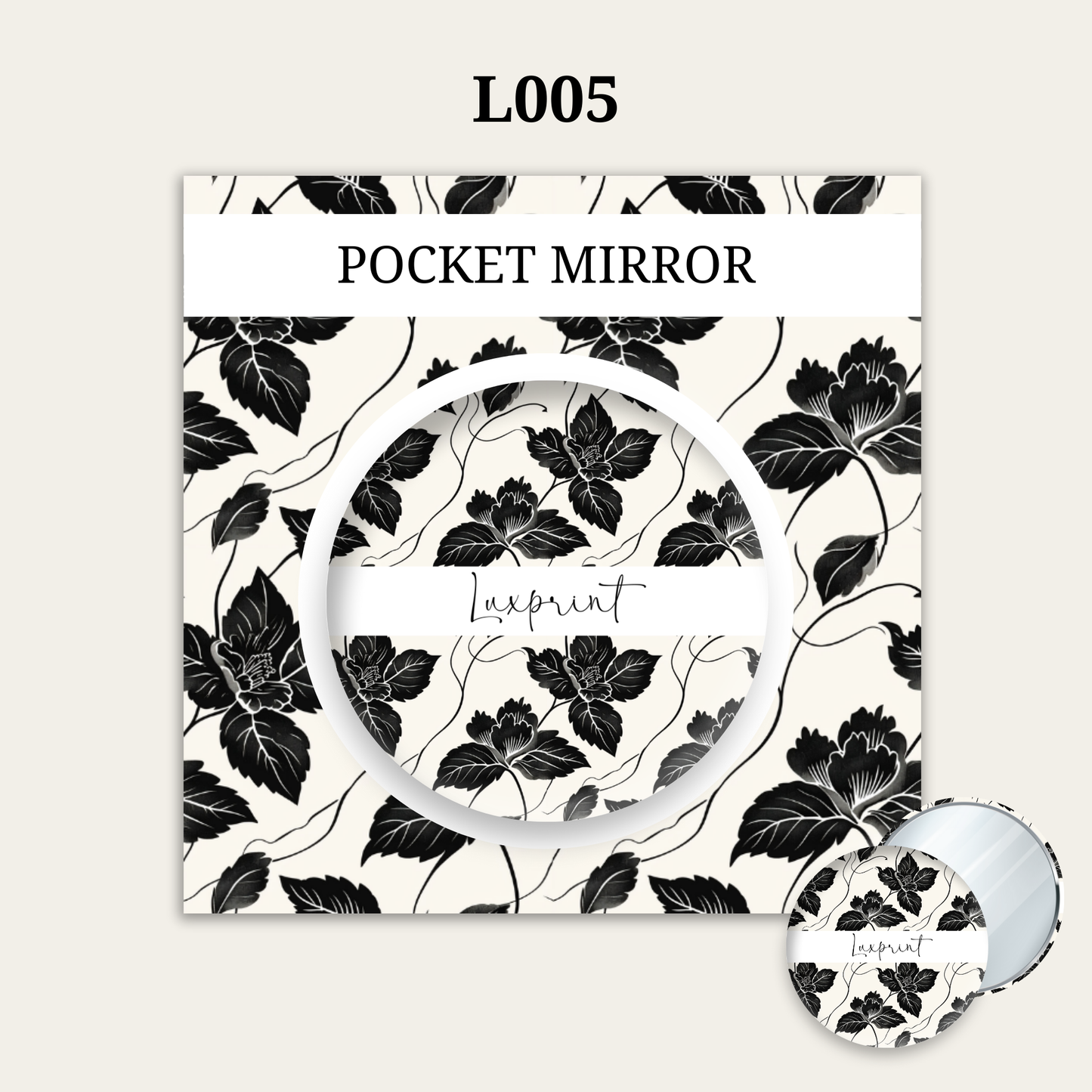 Customized Pocket Mirror | BLACK