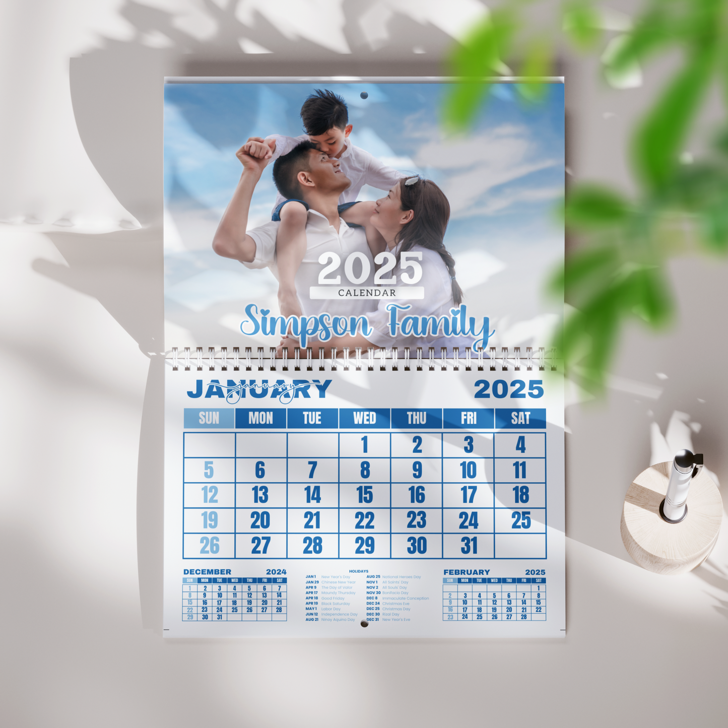 Customized Family Photo Calendar